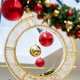 Bauble motif ceiling decoration and Christmas garlands at Floreat Forum Shopping Centre