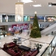 Christmas tree and curtain light chandelier at Cottesloe Central Shopping Centre